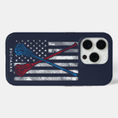  Vlag en Lacrosse Vleermuizen Sport Case-Mate iPhone Case (Achterkant (horizontaal))
