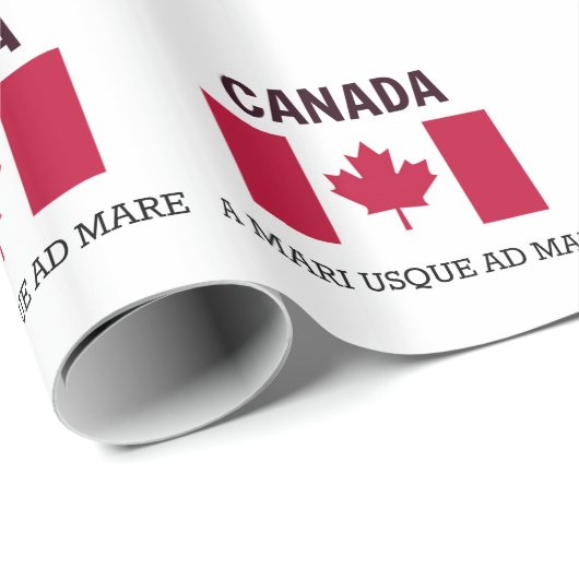 Vlag en motto van Canada Cadeaupapier (Rol Hoek)