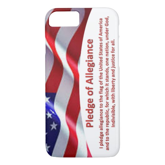 Vlag en pleister van Allegiance iPhone 8 Hoesje VS (Achterkant)