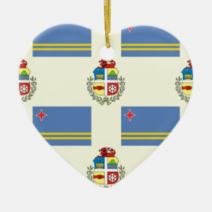 Vlag en rest van Aruba Keramisch Ornament