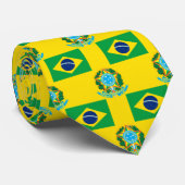 Vlag en rest van Brazilië Stropdas (Opgerold)