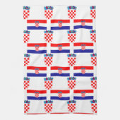 Vlag en rest van Kroatië Theedoek (Verticaal)