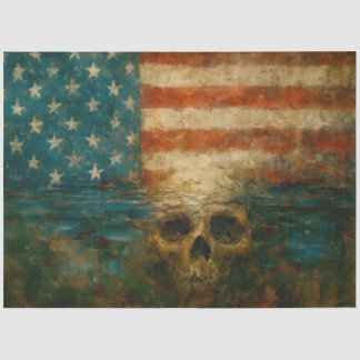 Vlag en Schedel in Water Decoupage Papier – Herden