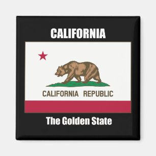 Vlag en slogan van Californië Magneet