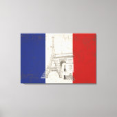 Vlag en symbolen van Frankrijk ID156 Canvas Afdruk (Voorkant)
