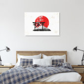 Vlag en symbolen van Japan ID153 Canvas Afdruk (Insitu (Slaapkamer))