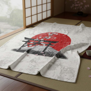 Vlag en symbolen van Japan ID153 Fleece Deken