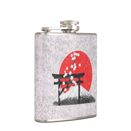 Vlag en symbolen van Japan ID153 Heupfles (Rechts)
