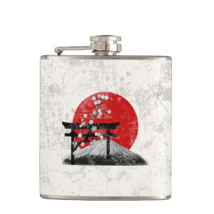 Vlag en symbolen van Japan ID153 Heupfles