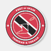 Vlag en vlag van Trinidad en Tobago Magneet (Voorkant)