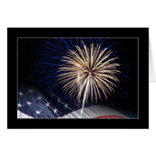 Vlag en vuurwerk van de Verenigde Staten