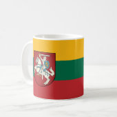 Vlag en wapen van Litouwen Koffiemok (Voorkant links)