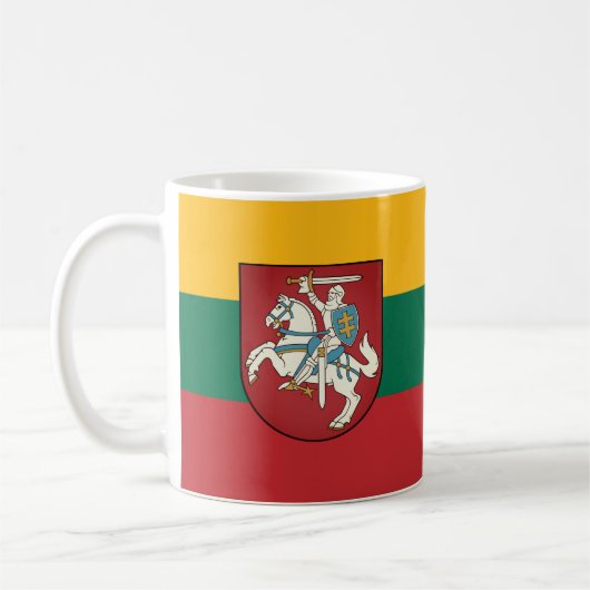 Vlag en wapen van Litouwen Koffiemok (Links)