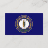Vlag en zegel van Kentucky, vlag van Kentucky Visitekaartje (Voorkant)