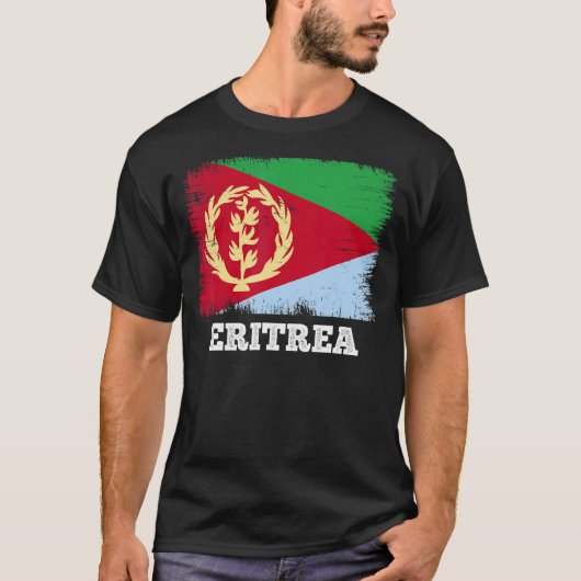 vlag Eritrees land Retro vlag Eritrees T-shirt (Voorkant)