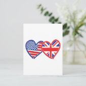 Vlag EU-Jack Flat USA Briefkaart (Staand voorkant)