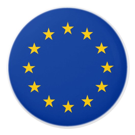 Vlag Europese Unie Keramische Knop (Voorkant)