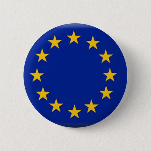 Vlag Europese Unie Ronde Button 5,7 Cm (Voorkant)