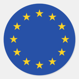 Vlag Europese Unie Ronde Sticker