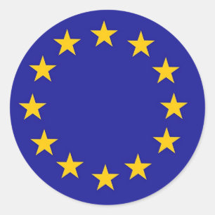 Vlag Europese Unie Ronde Sticker
