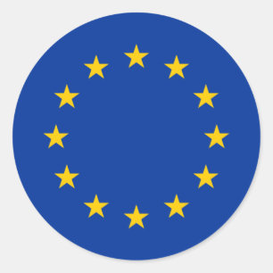 Vlag Europese Unie Ronde Sticker