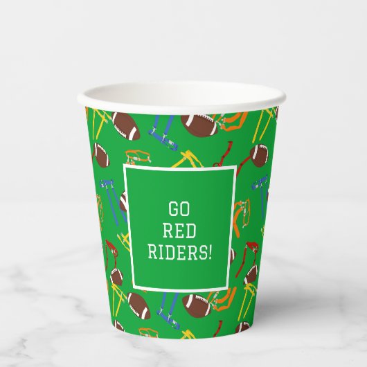 Vlag Football Banket Einde van het Seizoen Party Papieren Bekers (Voorkant)