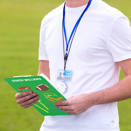 Vlag Football Coaches Gepersonaliseerd Klembord