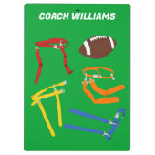 Vlag Football Coaches Gepersonaliseerd Klembord (Achterkant)