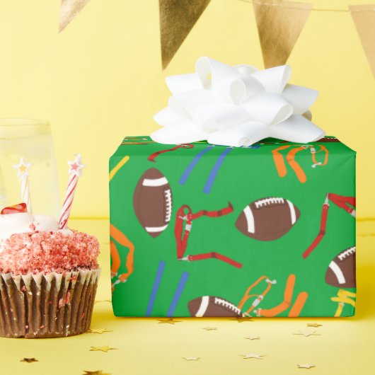 Vlag Football patroon Cadeaupapier (Verjaardagsfeest)