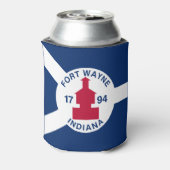 Vlag Fort Wayne, Indiana Kan Koeler (Blikje Achterkant)