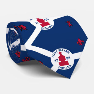 Vlag Fort Wayne, Indiana Stropdas