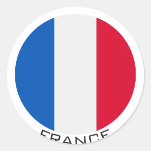 Vlag Frankrijk Ronde Sticker