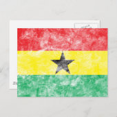  vlag Ghana Briefkaart (Voorkant / Achterkant)
