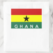 vlag ghana naam rechthoekige sticker (Tas)