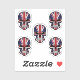 Vlag glimlachende schedel sticker