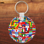 Vlag Globe Sleutelhanger (Voorkant)