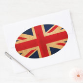 Vlag Groot-Brittannië Ovale Sticker (Envelop)