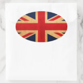Vlag Groot-Brittannië Ovale Sticker (Tas)