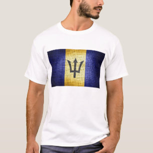 Vlag Grunge Barbados T-shirt