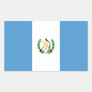 Vlag Guatemala/Guatemala Rechthoekige Sticker