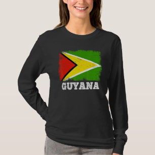 vlag Guyana Land Retro Flag Guyanese T-shirt