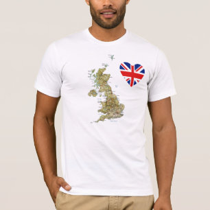 Vlag hart en kaart T-Shirt