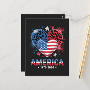 Vlag Hart Luipaard 1776 2026 4 juli Briefkaart