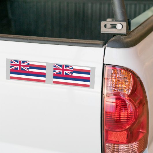Vlag Hawaii Bumpersticker (Op Truck)