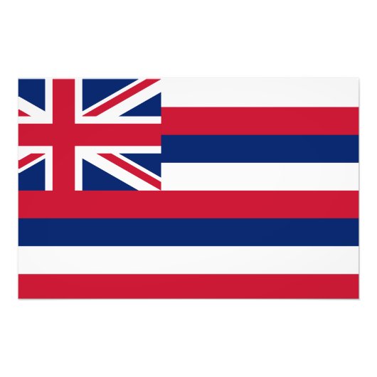 Vlag Hawaii Foto Afdruk (Voorkant)