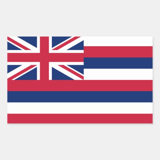 Vlag Hawaii Rechthoekige Sticker (Voorkant)