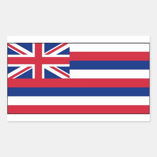 Vlag Hawaii Rechthoekige Sticker (Voorkant)
