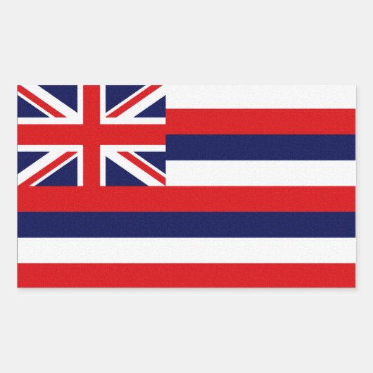 Vlag Hawaii Rechthoekige Sticker (Voorkant)