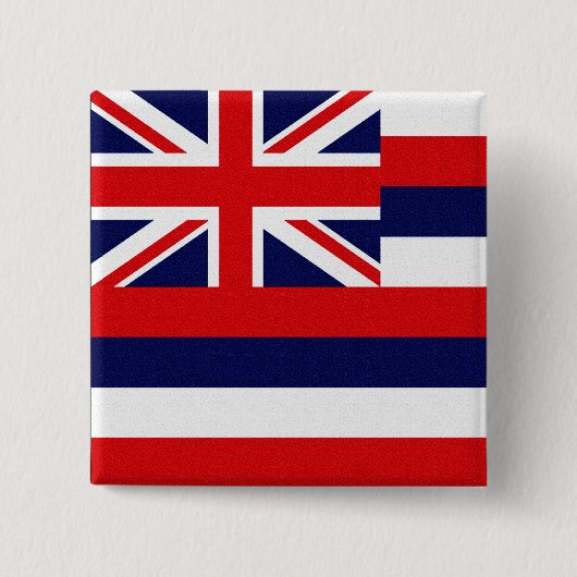 Vlag Hawaii Vierkante Button 5,1 Cm (Voorkant)