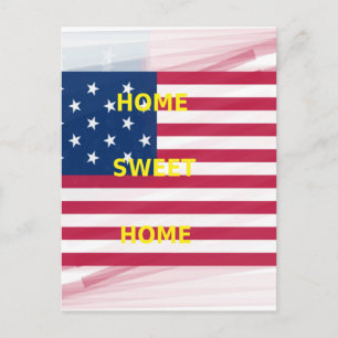 Vlag "Home Sweet Home" Kunstdruk Briefkaart
